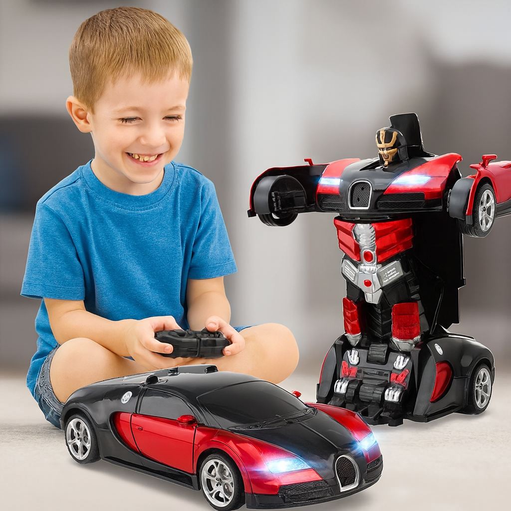 Voiture télécommandée jouet robot transformable