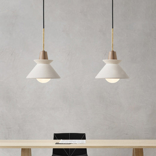 Pendant Light Modern White Cement Shade