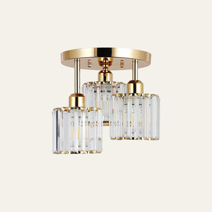 Elegant Modern Crystal Semi-Flush Ceiling Lights