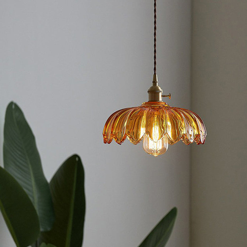 Pendant Light Vintage Glass Hanging Lamp