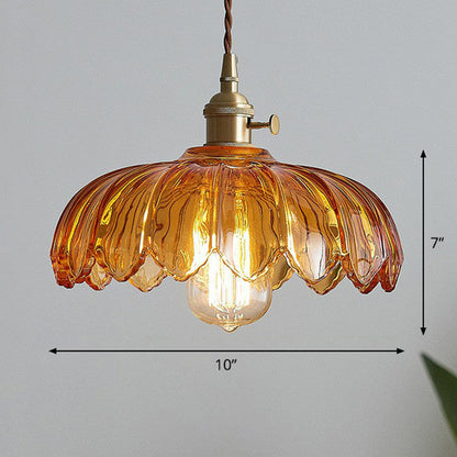 Pendant Light Vintage Glass Hanging Lamp