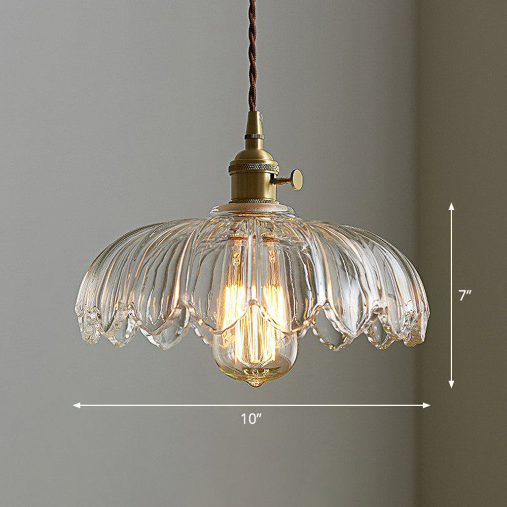 Pendant Light Vintage Glass Hanging Lamp