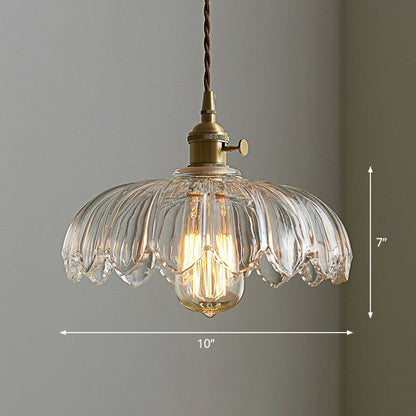 Pendant Light Vintage Glass Hanging Lamp