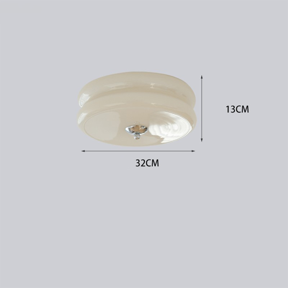 Art Deco Cream Cake Ceiling Light Fixture - Elegant Simple Design for Stylish Home Illumination and Vintage Charm