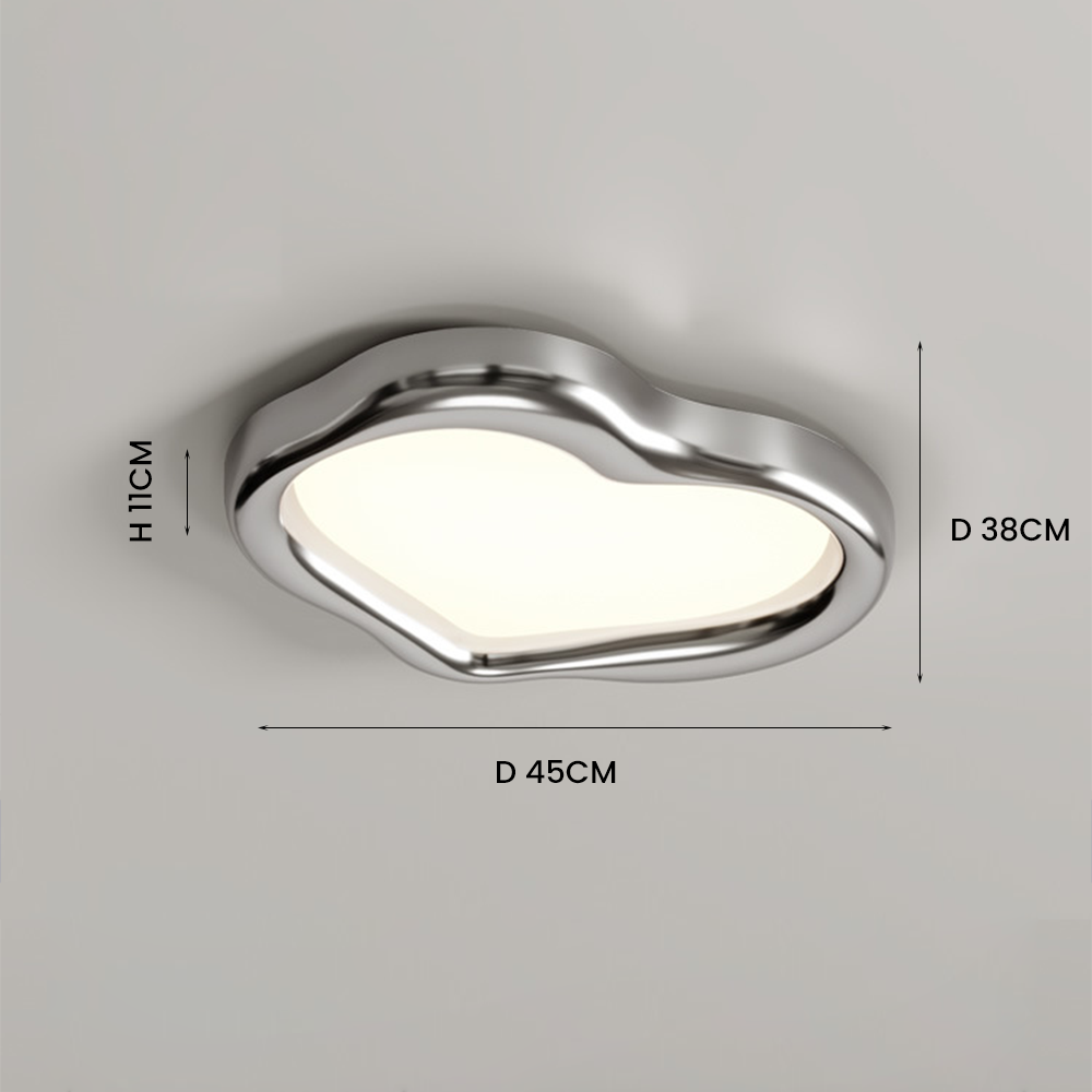 Heart-Shaped Resin Ceiling Light Fixture – Elegant Home Lighting for a Romantic Ambience in Any Room