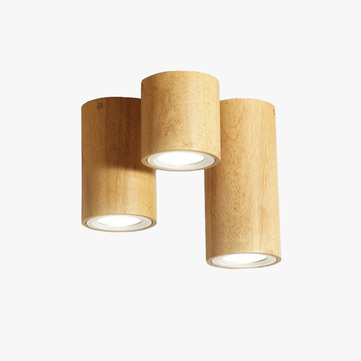 Natural Wood Round LED Ceiling Light Fixture - Stylish Illumination for Modern Homes and Spaces