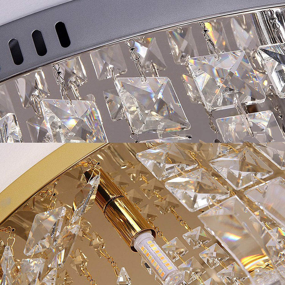 Contemporary Crystal Flush Ceiling Lights for Stylish Bedrooms and Elegant Home Décor Solutions