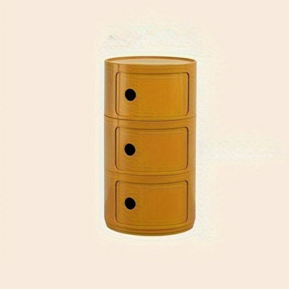 Table de chevet avec tiroirs de rangement ronds en plastique