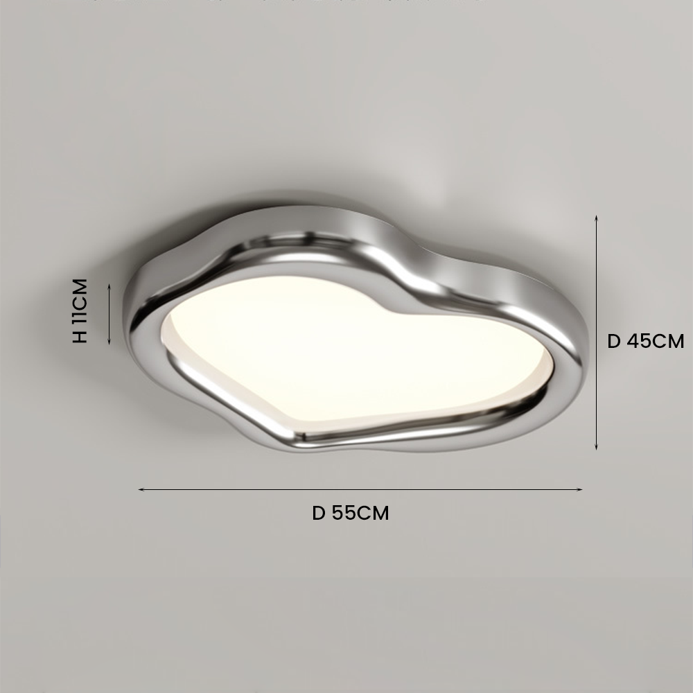 Heart-Shaped Resin Ceiling Light Fixture – Elegant Home Lighting for a Romantic Ambience in Any Room