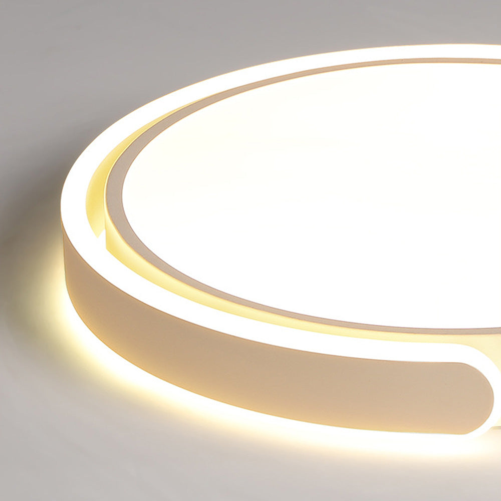 Sleek Minimalist Round Acrylic LED Ceiling Light for Modern Bedrooms - Stylish Illumination for Contemporary Spaces