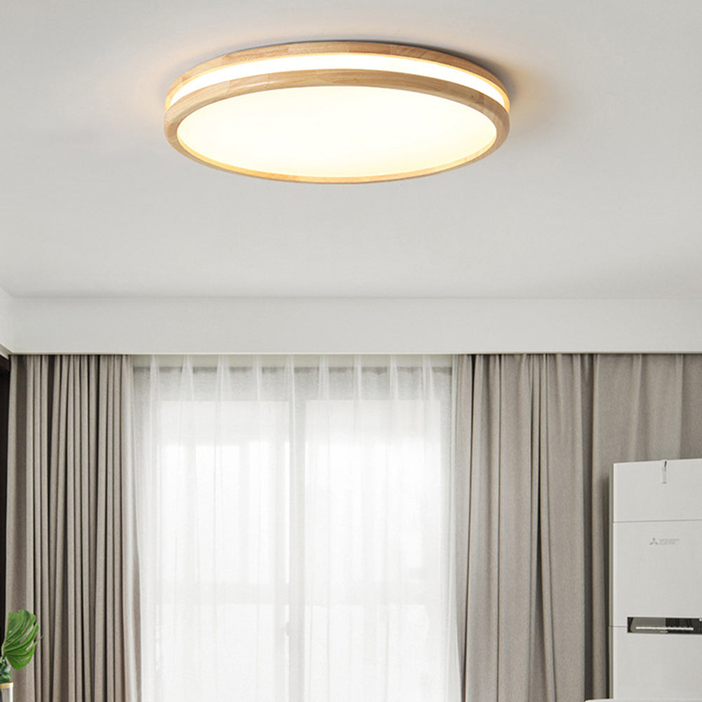 Elegant Wooden Round LED Ceiling Light for Bedrooms – Stylish, Energy-Efficient Illumination for a Cozy Atmosphere