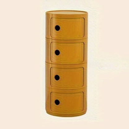 Table de chevet avec tiroirs de rangement ronds en plastique