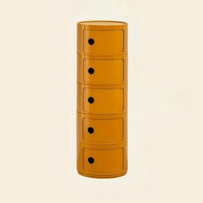 Table de chevet avec tiroirs de rangement ronds en plastique