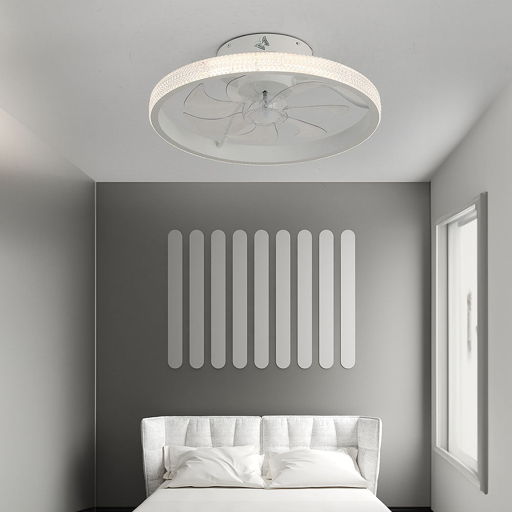 Modern Dimmable LED Ceiling Fan with Integrated Light – Stylish and Energy-Efficient Home Cooling Solution