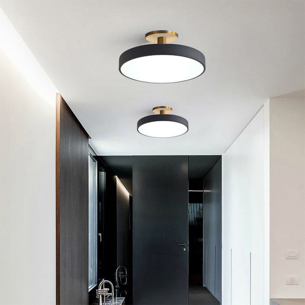 Sleek Simplicity Round Flush Mount Ceiling Light Fixture for Modern Home Interiors and Elegant Spaces