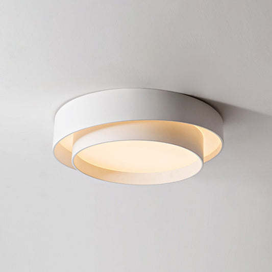 Ceiling Light Modern White Metal Flushmount