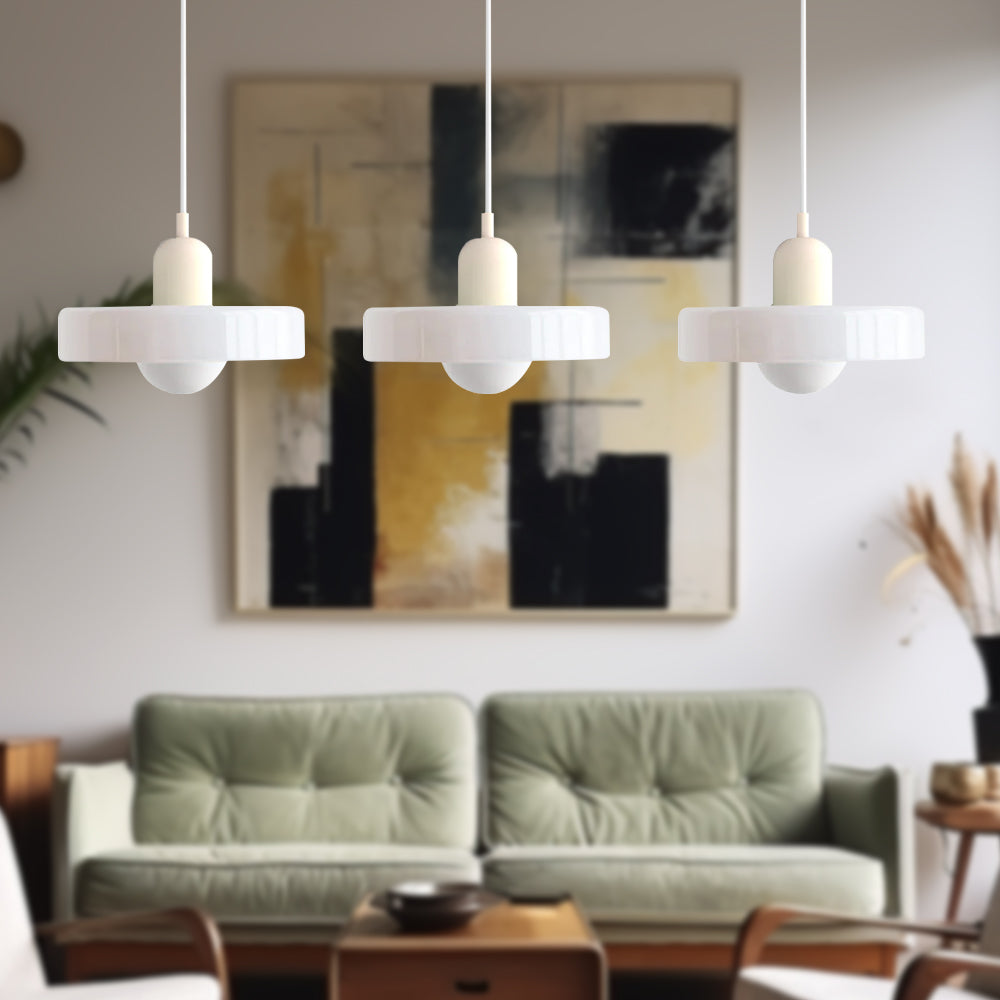 Contemporary 3-Head Glass Pendant Light - Stylish Modern Art Decor for Elegant Home Interiors