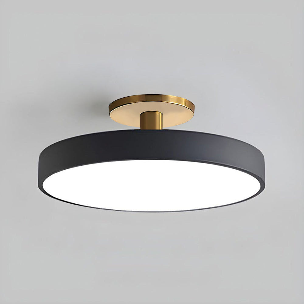 Sleek Simplicity Round Flush Mount Ceiling Light Fixture for Modern Home Interiors and Elegant Spaces