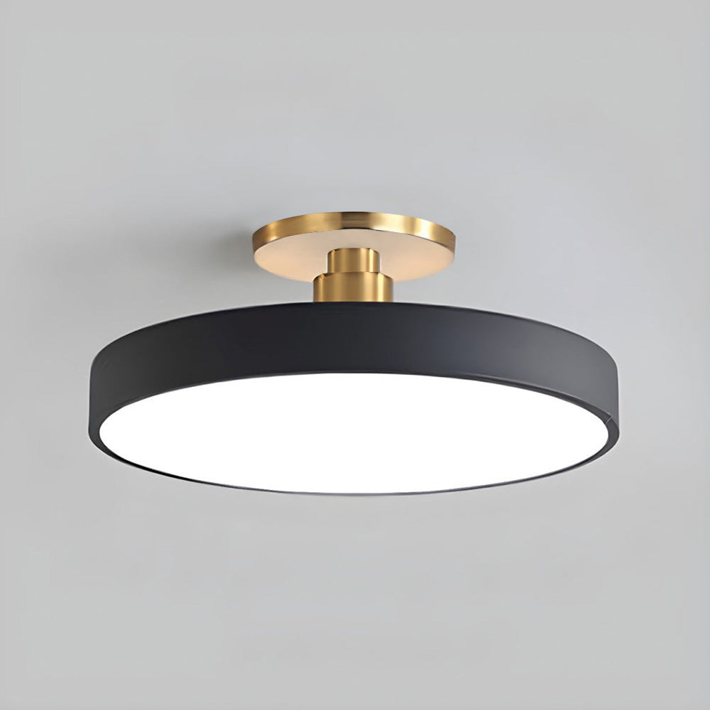 Modern Circular LED Semi Flush Mount Ceiling Light Fixture for Stylish Home Illumination and Energy Efficiency