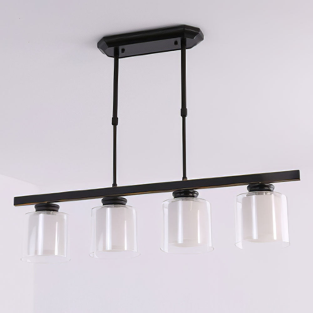 Plafonnier en verre pour îlot de cuisine moderne