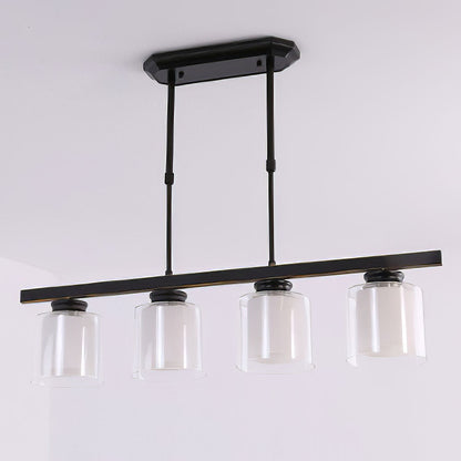 Plafonnier en verre pour îlot de cuisine moderne