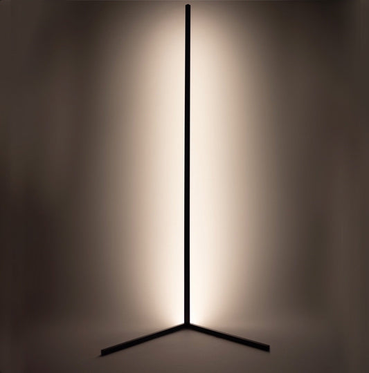 Lampadaire noir LED d'angle