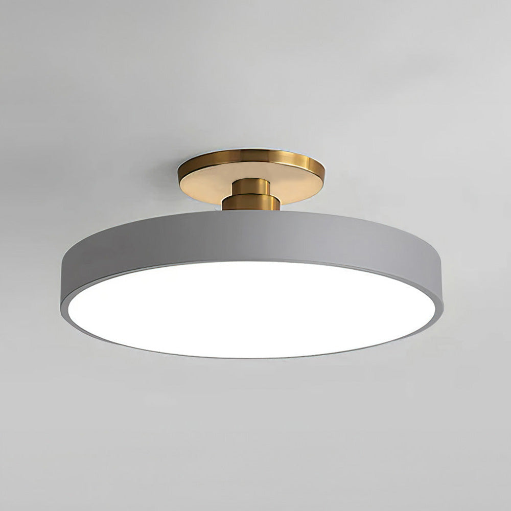 Modern Circular LED Semi Flush Mount Ceiling Light Fixture for Stylish Home Illumination and Energy Efficiency