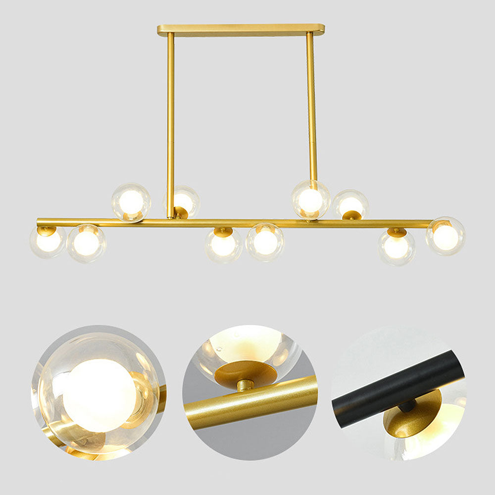 Nordic Style Glass Ceiling Bar Lights for Modern Kitchens - Elegant Illumination for Contemporary Home Decor