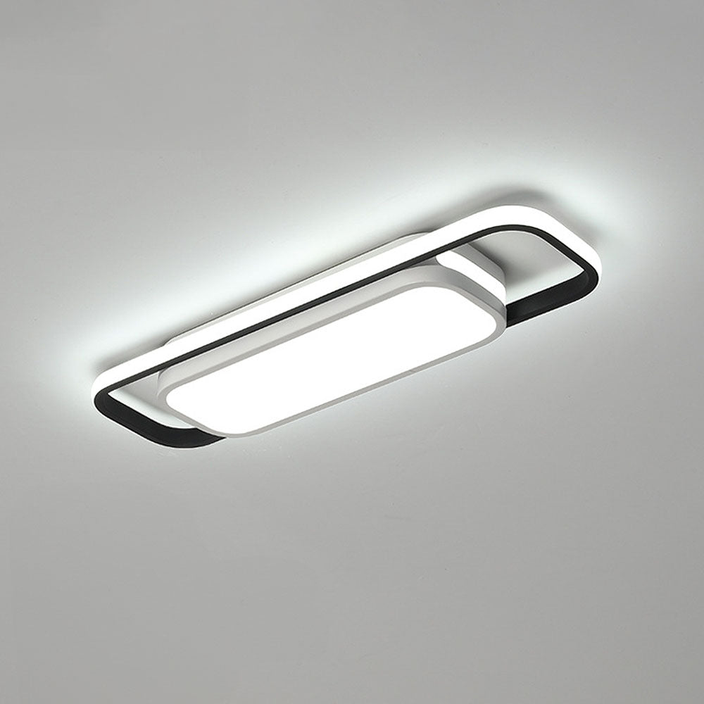 Sleek Black LED Corridor Ceiling Lights - Long, Low Profile Design for Modern Hallways and Spaces, Perfect for Subtle Illumination