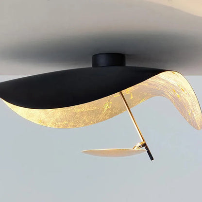Plafonnier Feuille d'Or Lampe Suspendue Moderne