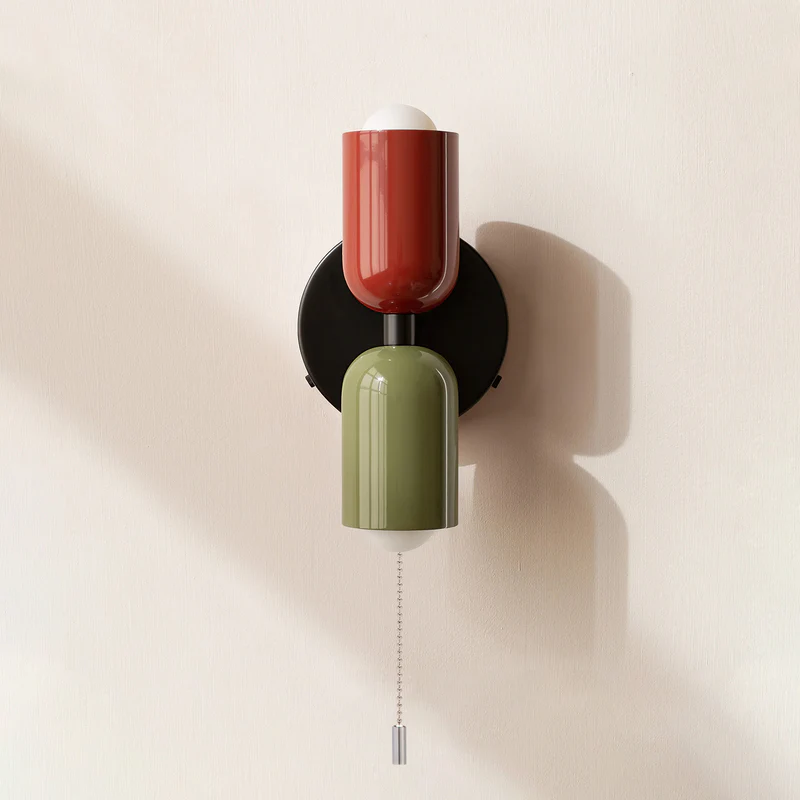 Applique murale moderne double en verre