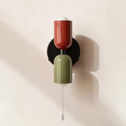 Applique murale moderne double en verre