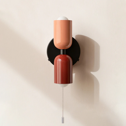 Applique murale moderne double en verre