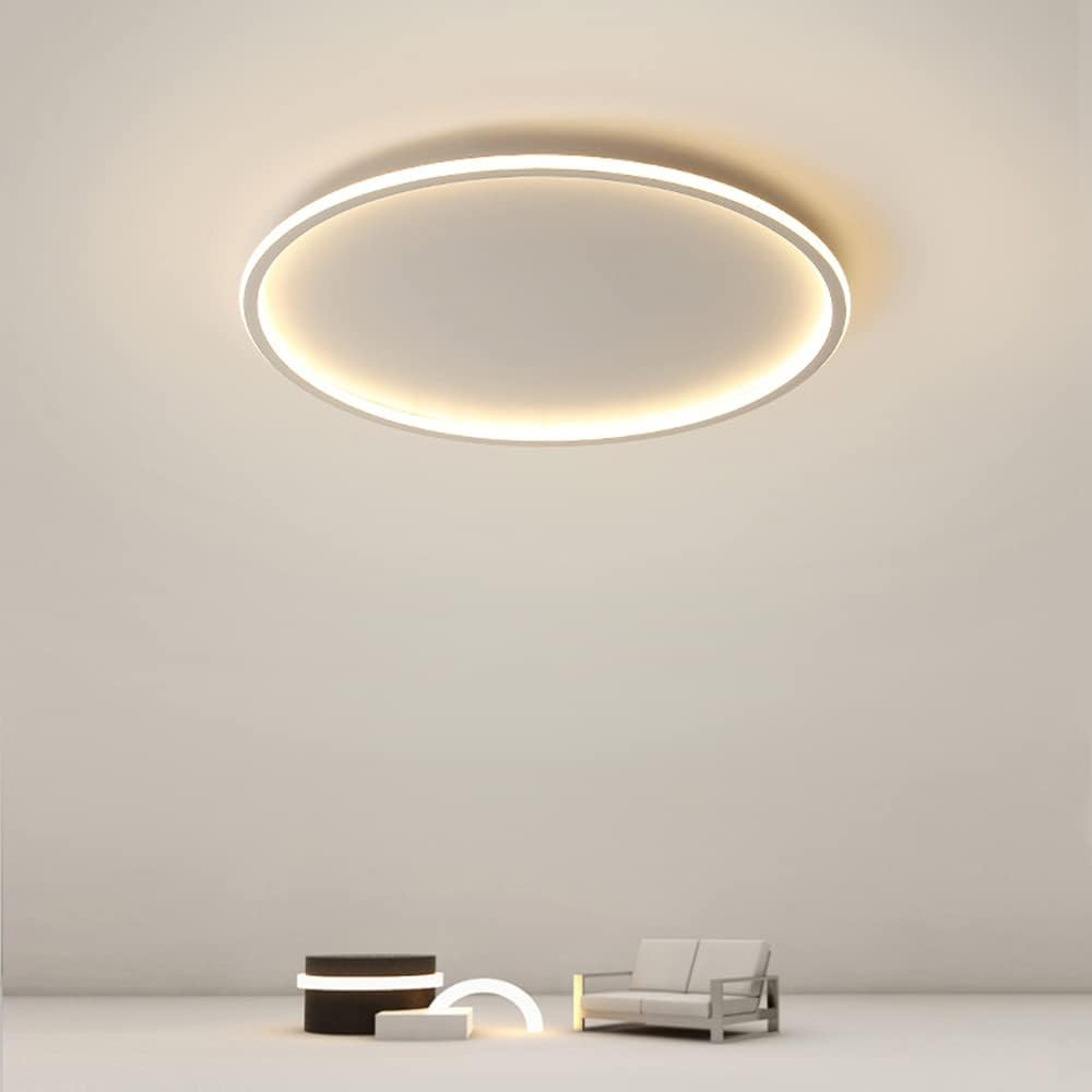 Sleek Ultra-Thin Round Low Ceiling Light Fixture for Modern Spaces - Stylish Illumination for Contemporary Interiors