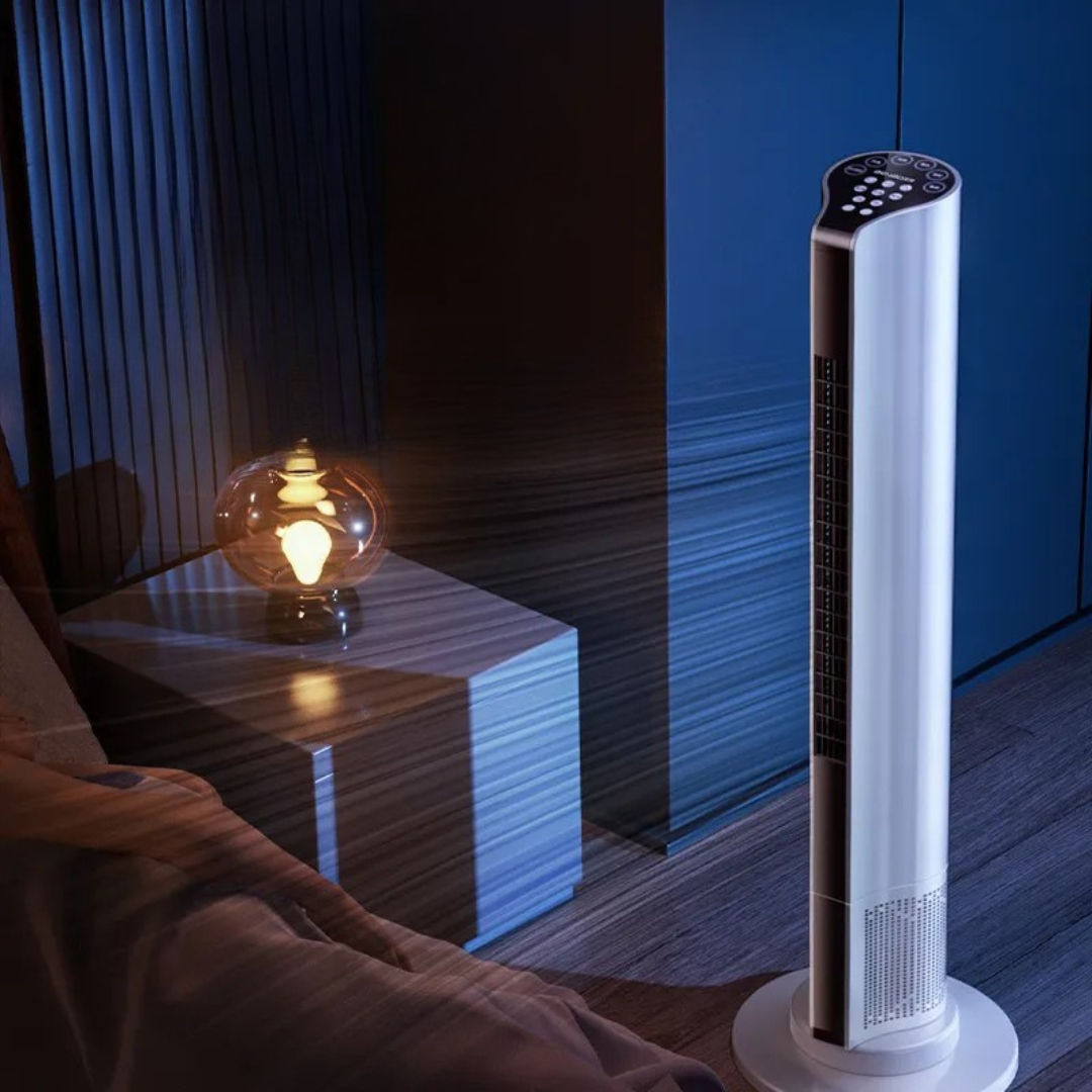 Ventilador de torre oscilante de pie para enfriar habitaciones