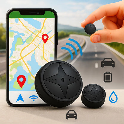 Miniaturowy lokalizator GPS do pojazdów z magnetycznym mocowaniem