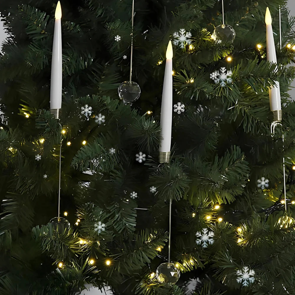 Weihnachtsbaumbeleuchtung mit flackernden LED-Kerzen