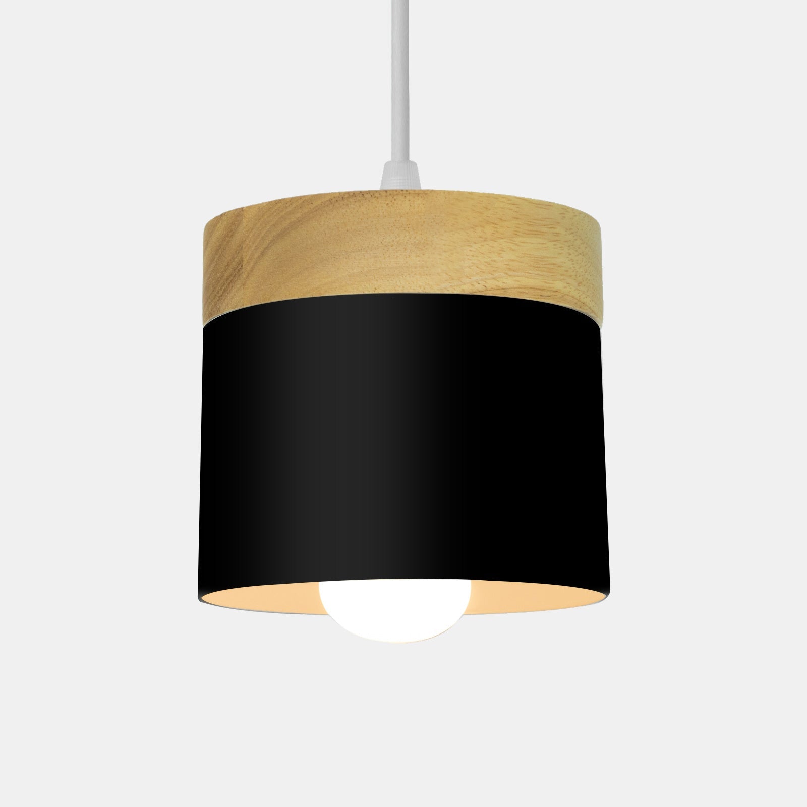 Nordic Wood Cylindrical Pendant Light – Stylish Scandinavian Hanging Lamp for Modern Home Décor and Ambient Lighting