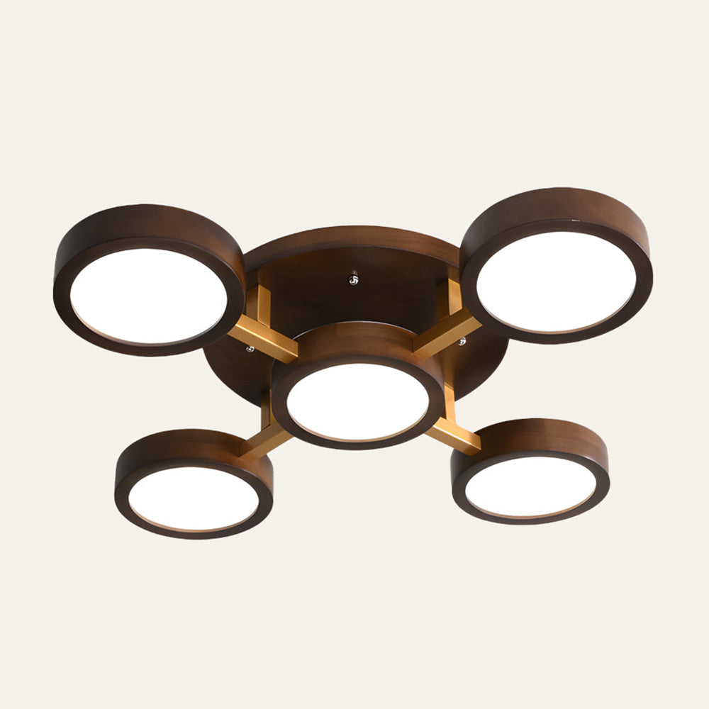 LED Ceiling Light with Wood Modern Design