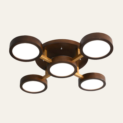 LED Ceiling Light with Wood Modern Design