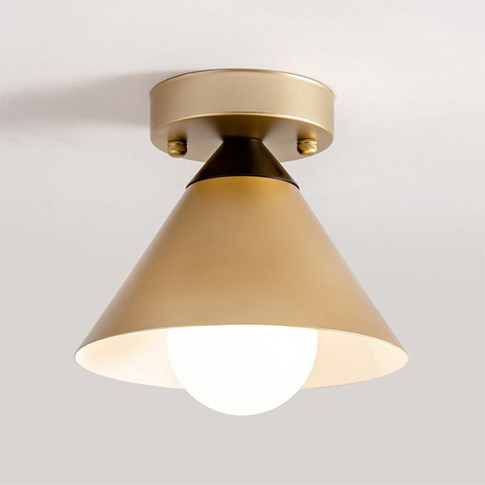 Modern Gold Flush Ceiling Light for Hallway - Elegant Contemporary Lighting Fixture for Stylish Home Interiors