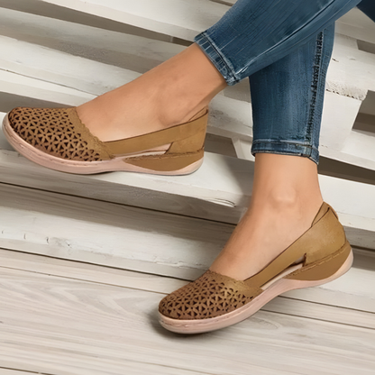 Women's Walking Slip On Flats Breathable Arch Support