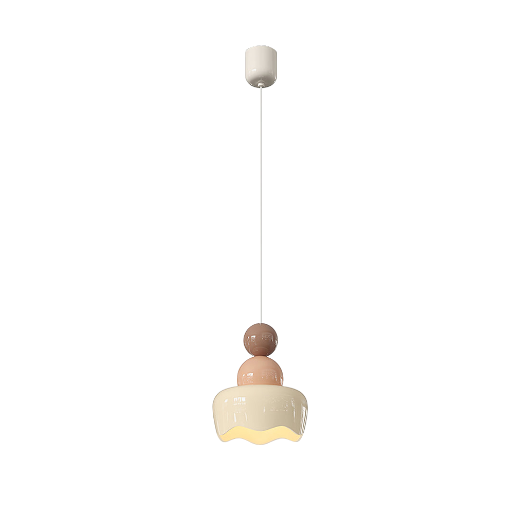 Cream Bedside Pendant Lamp for Sunny Bedrooms – Elegant Lighting Solution for a Bright and Inviting Atmosphere