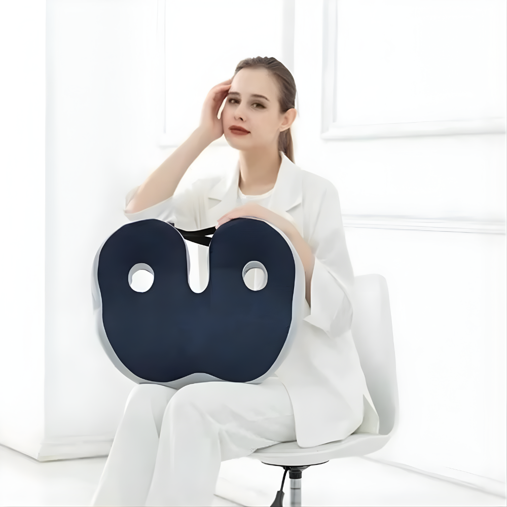Seat Cushion Memory Foam Orthopedic Pressure Relief Adjustable