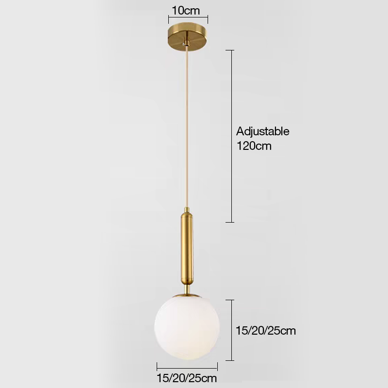 Nordic Minimalist Glass Bedside Pendant Light - Elegant Scandinavian Design for Stylish Bedroom Lighting Solutions