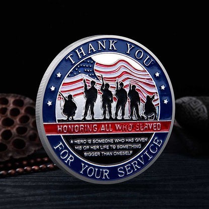 Veterans Day Coin Set Gold Silver Plated Military Challenge Coins Gift