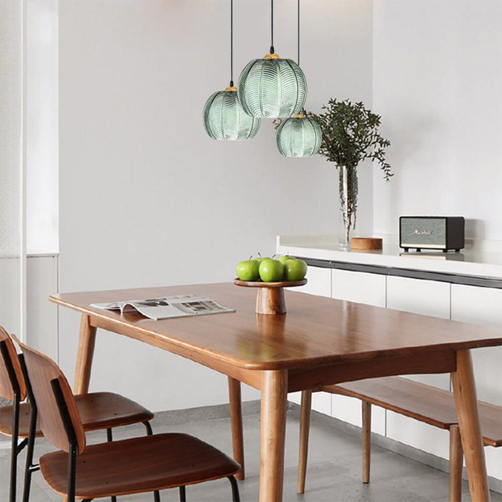 Contemporary Green Glass Pendant Light Fixture for Stylish Home Décor and Ambient Illumination