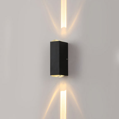 Outdoor Black Aluminium Wall Light LED Up Down