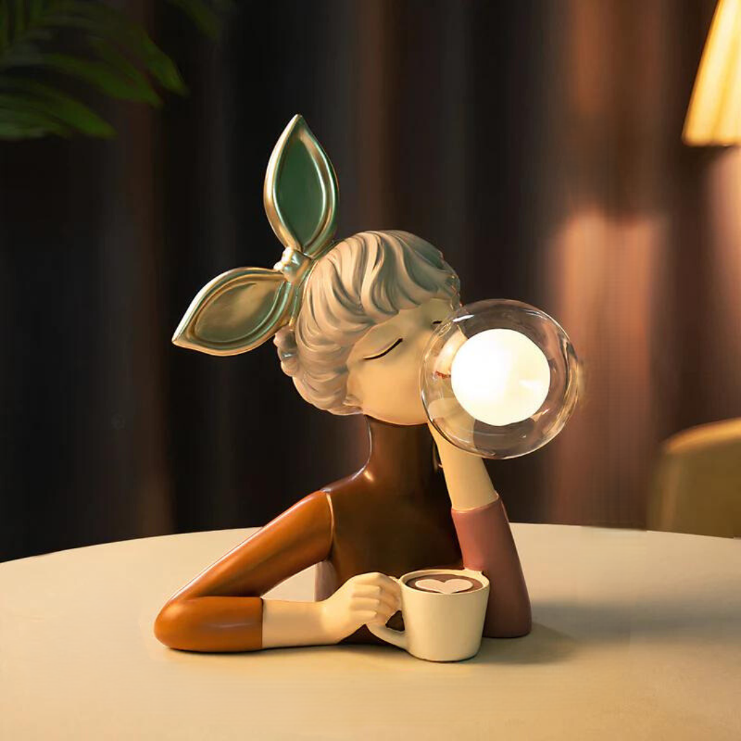 Table Lamp Resin Decorative Modern Girl Design