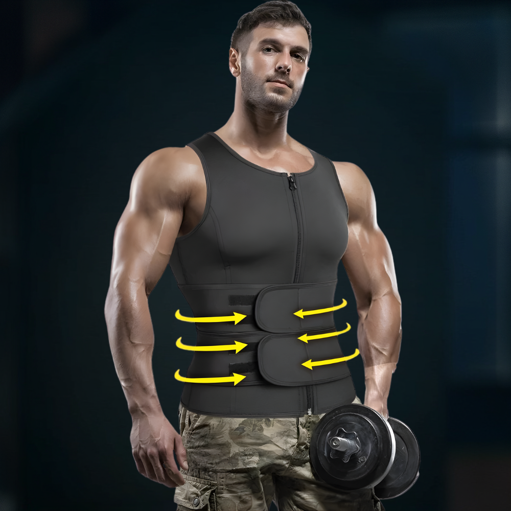 Sauna Vest Neoprene Compression Workout Waist Trainer Men